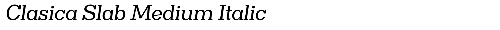 Clasica Slab Medium Italic image
